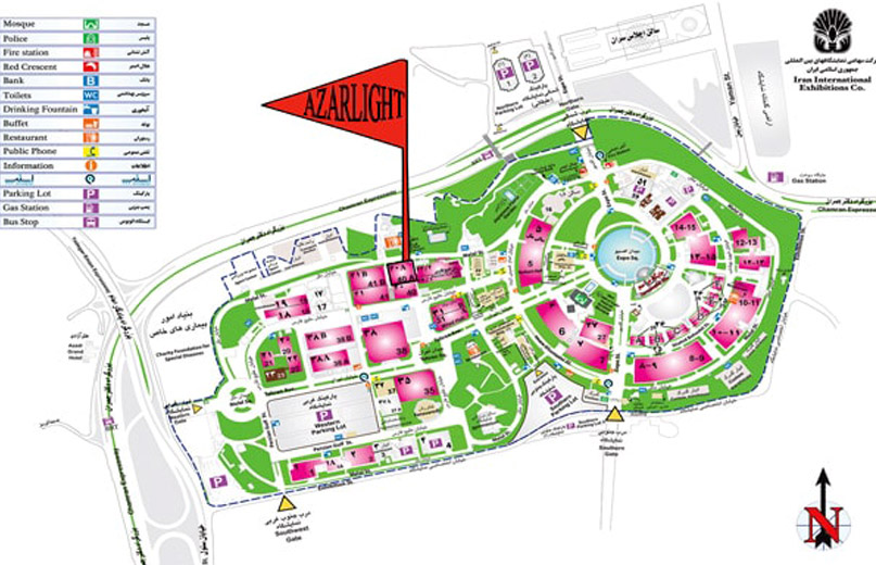 محل غرفه آذرلایت در هفدهمین نمایشگاه بین المللی صنعت برق ایران